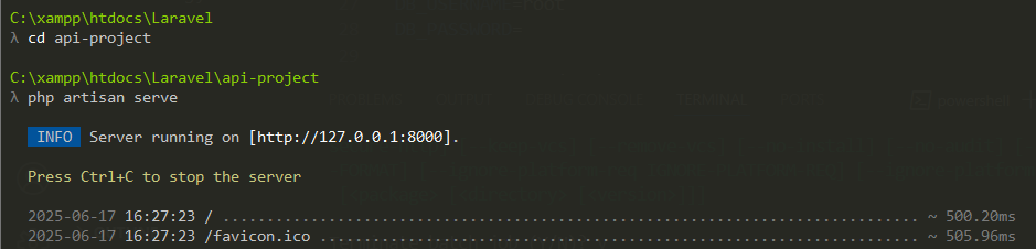 PHP Artisan Serve